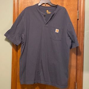 Mens Carhartt Short-Sleeve Pocket Henley T-Shirt